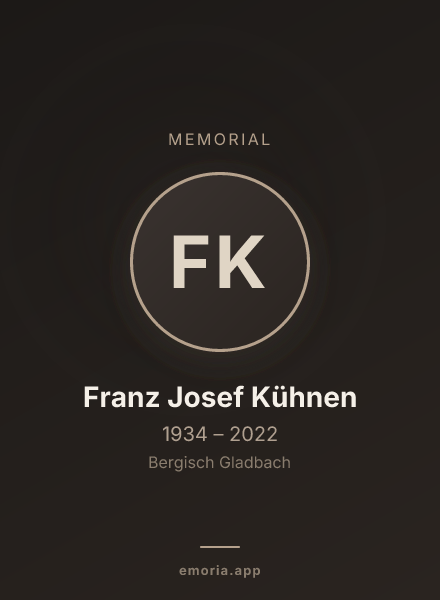Memorial portrait of Franz Josef Kühnen