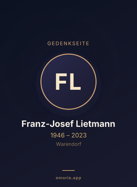 Gedenkportrait von Franz-Josef Lietmann