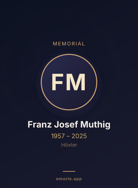 Memorial portrait of Franz Josef Muthig
