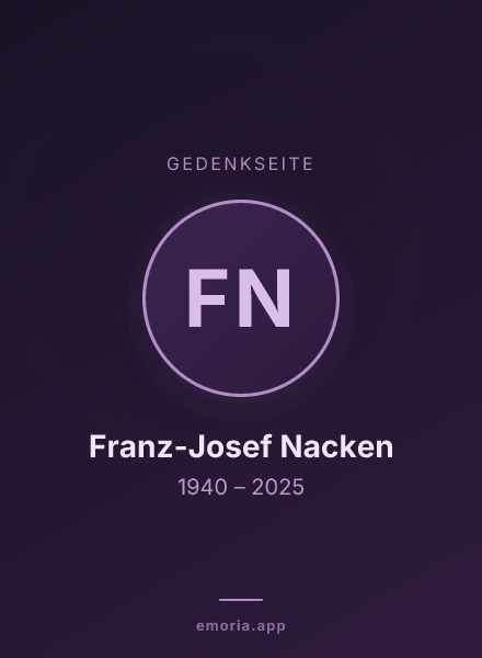 Gedenkportrait von Franz-Josef Nacken