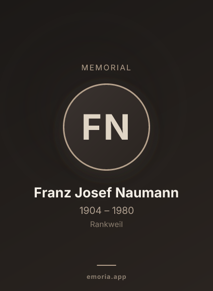 Memorial portrait of Franz Josef Naumann