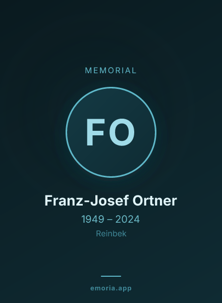 Memorial portrait of Franz-Josef Ortner