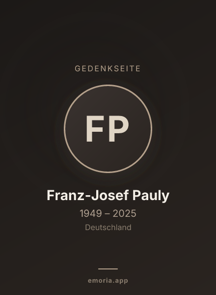 Gedenkportrait von Franz-Josef Pauly
