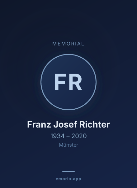Memorial portrait of Franz Josef Richter