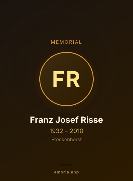 Memorial portrait of Franz Josef Risse