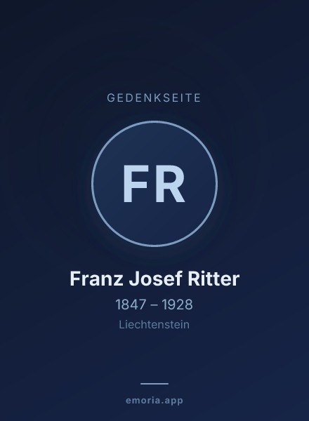 Gedenkportrait von Franz Josef Ritter