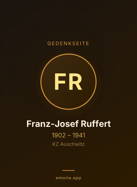 Gedenkportrait von Franz-Josef Ruffert