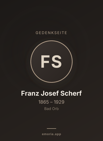 Gedenkportrait von Franz Josef Scherf