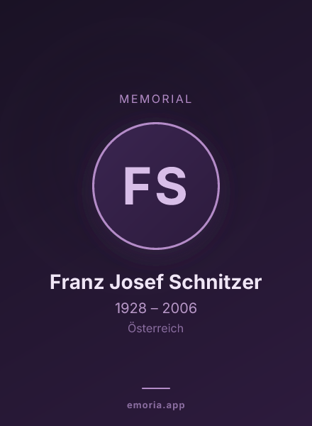 Memorial portrait of Franz Josef Schnitzer