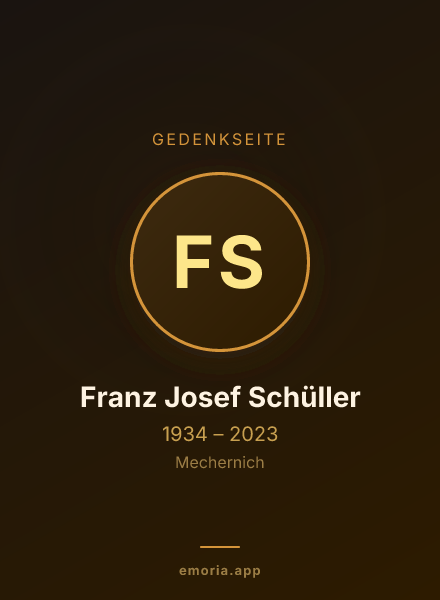 Gedenkportrait von Franz Josef Schüller