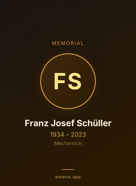 Memorial portrait of Franz Josef Schüller