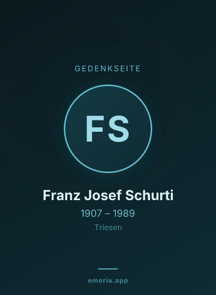 Gedenkportrait von Franz Josef Schurti