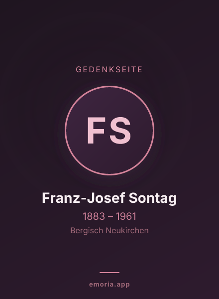 Gedenkportrait von Franz-Josef Sontag