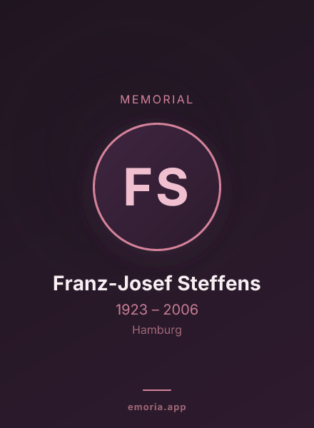 Memorial portrait of Franz-Josef Steffens