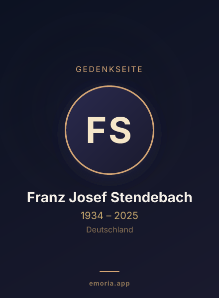 Gedenkportrait von Franz Josef Stendebach