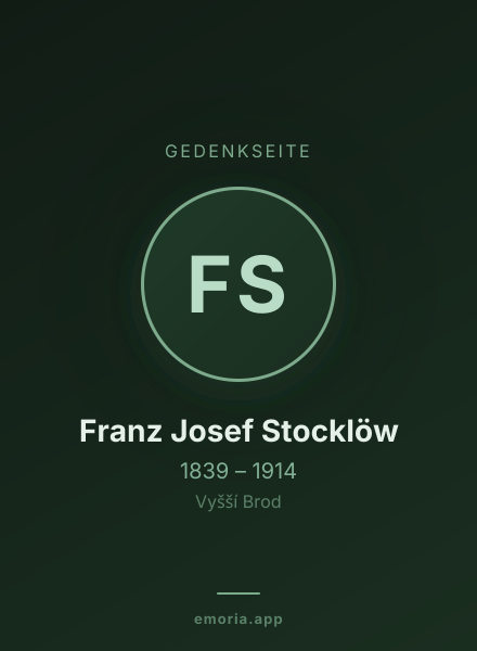 Gedenkportrait von Franz Josef Stocklöw
