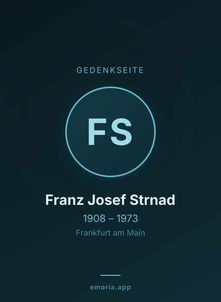 Gedenkportrait von Franz Josef Strnad