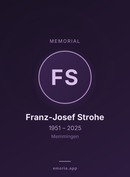 Memorial portrait of Franz-Josef Strohe