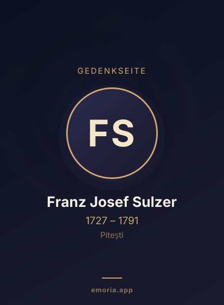 Gedenkportrait von Franz Josef Sulzer