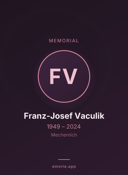Memorial portrait of Franz-Josef Vaculik
