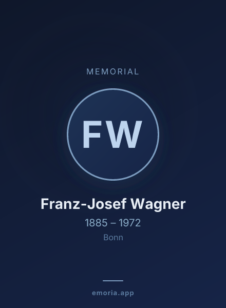 Memorial portrait of Franz-Josef Wagner