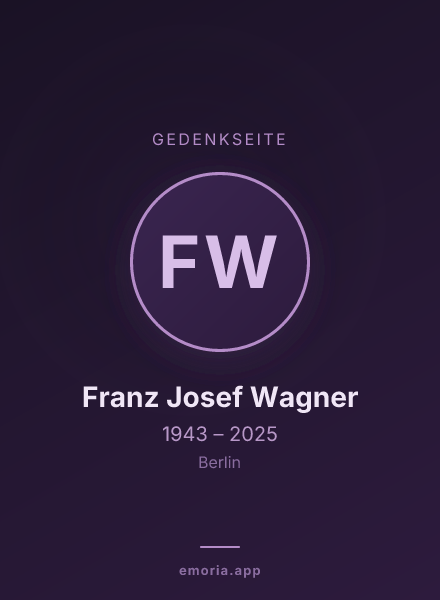 Gedenkportrait von Franz Josef Wagner
