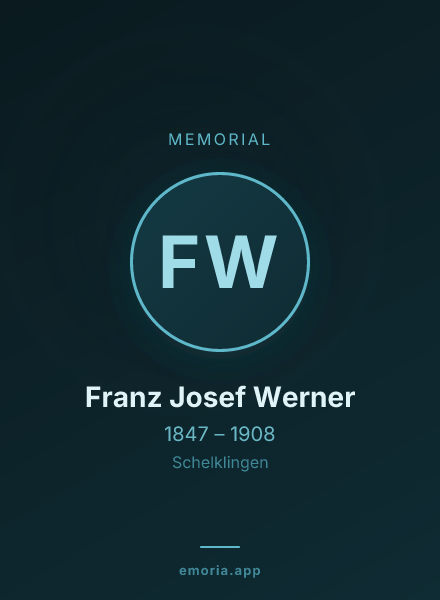 Memorial portrait of Franz Josef Werner