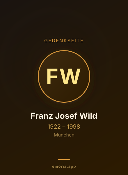Gedenkportrait von Franz Josef Wild