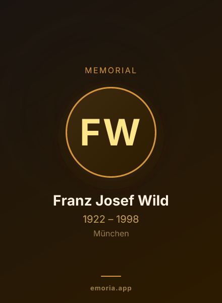 Memorial portrait of Franz Josef Wild