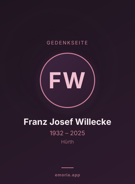 Gedenkportrait von Franz Josef Willecke