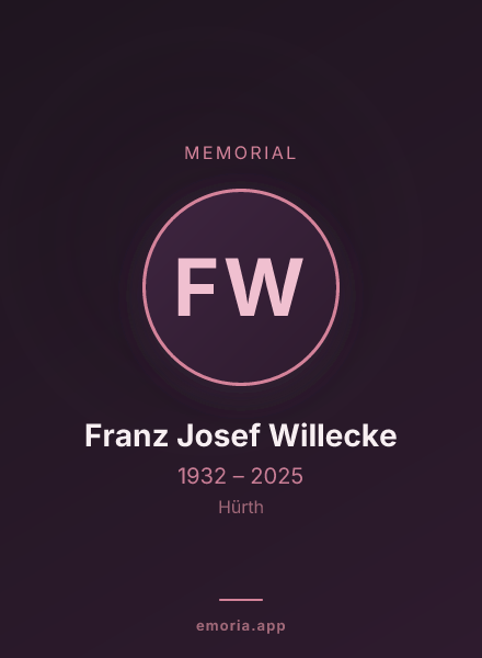Memorial portrait of Franz Josef Willecke