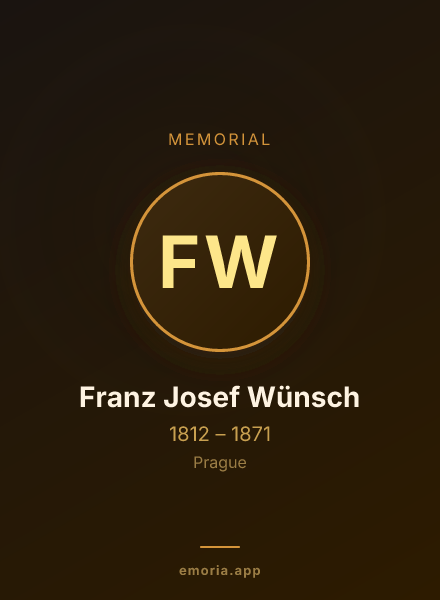 Memorial portrait of Franz Josef Wünsch