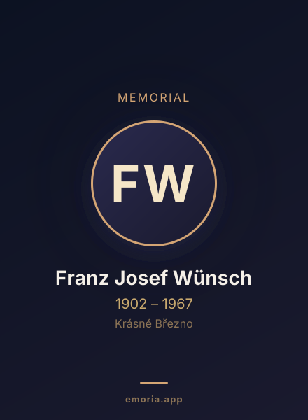 Memorial portrait of Franz Josef Wünsch