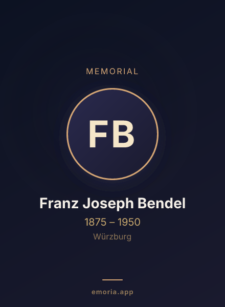 Memorial portrait of Franz Joseph Bendel