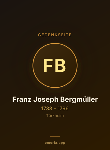 Gedenkportrait von Franz Joseph Bergmüller