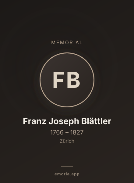 Memorial portrait of Franz Joseph Blättler