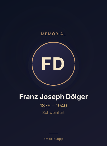 Memorial portrait of Franz Joseph Dölger