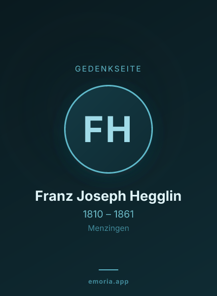 Gedenkportrait von Franz Joseph Hegglin