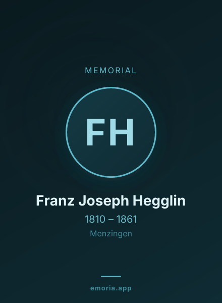 Memorial portrait of Franz Joseph Hegglin