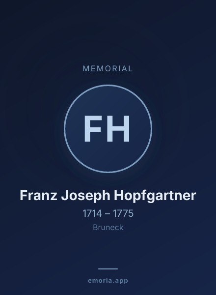 Memorial portrait of Franz Joseph Hopfgartner