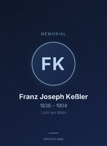 Memorial portrait of Franz Joseph Keßler