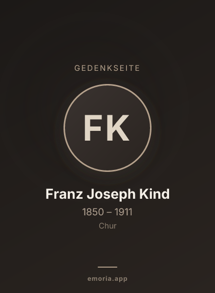 Gedenkportrait von Franz Joseph Kind