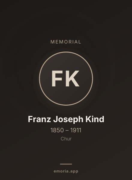 Memorial portrait of Franz Joseph Kind