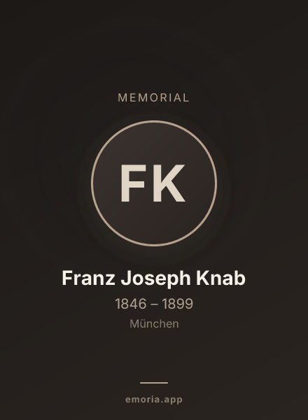 Memorial portrait of Franz Joseph Knab