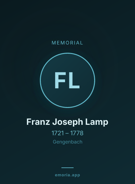 Memorial portrait of Franz Joseph Lamp