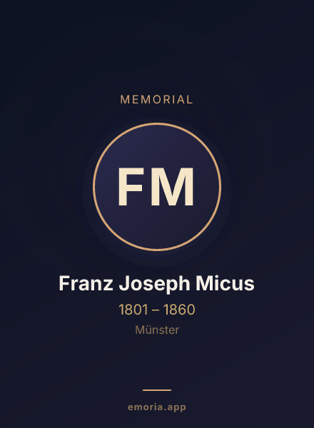Memorial portrait of Franz Joseph Micus