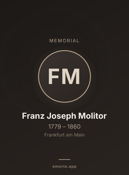 Memorial portrait of Franz Joseph Molitor