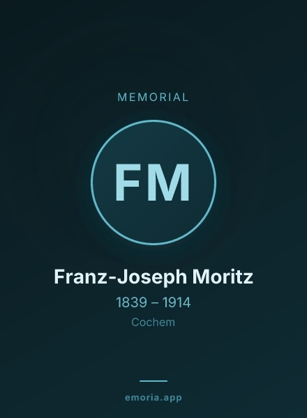 Memorial portrait of Franz-Joseph Moritz