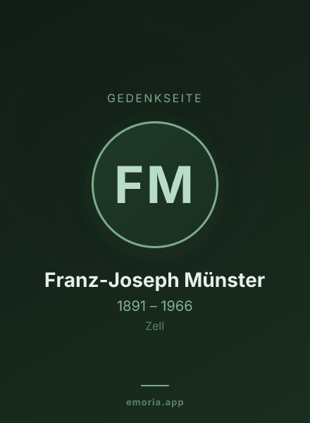 Gedenkportrait von Franz-Joseph Münster