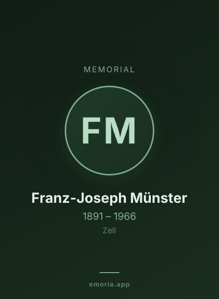 Memorial portrait of Franz-Joseph Münster